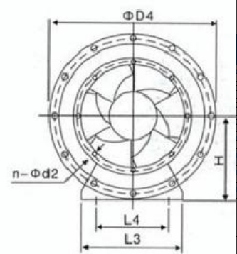 High Velocity Diagonal Flow Fire Smoke Exhaust Fan 280℃ Industrial