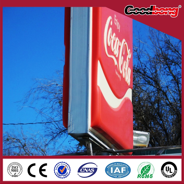 large size rectangle Type and Steel Material billboard steel pole