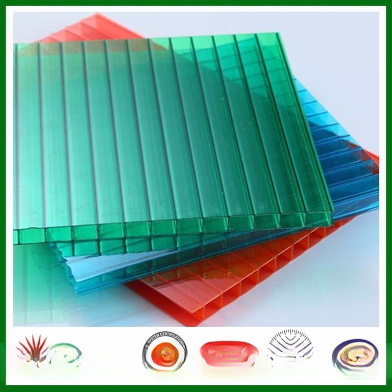Anti-uv 8mm Polycarbonate （PC) Hollow Sheet For Greenhouse