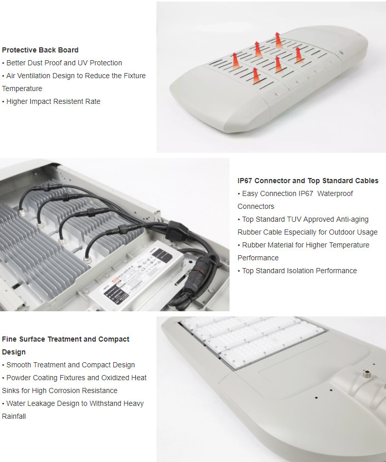 Ultra Bright High Power LED Street Light Rainproof -20 - 60℃ Working Temperature