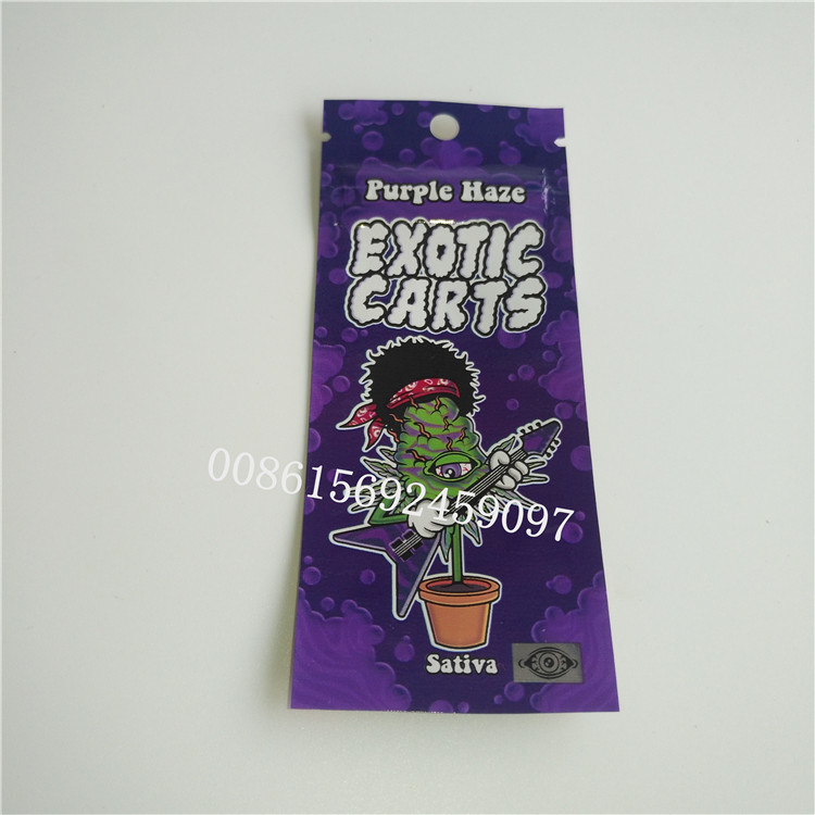 CBD Vape Cartridges Resealable Stand Up Pouches Zipper Mylar Bag For Vape Tank