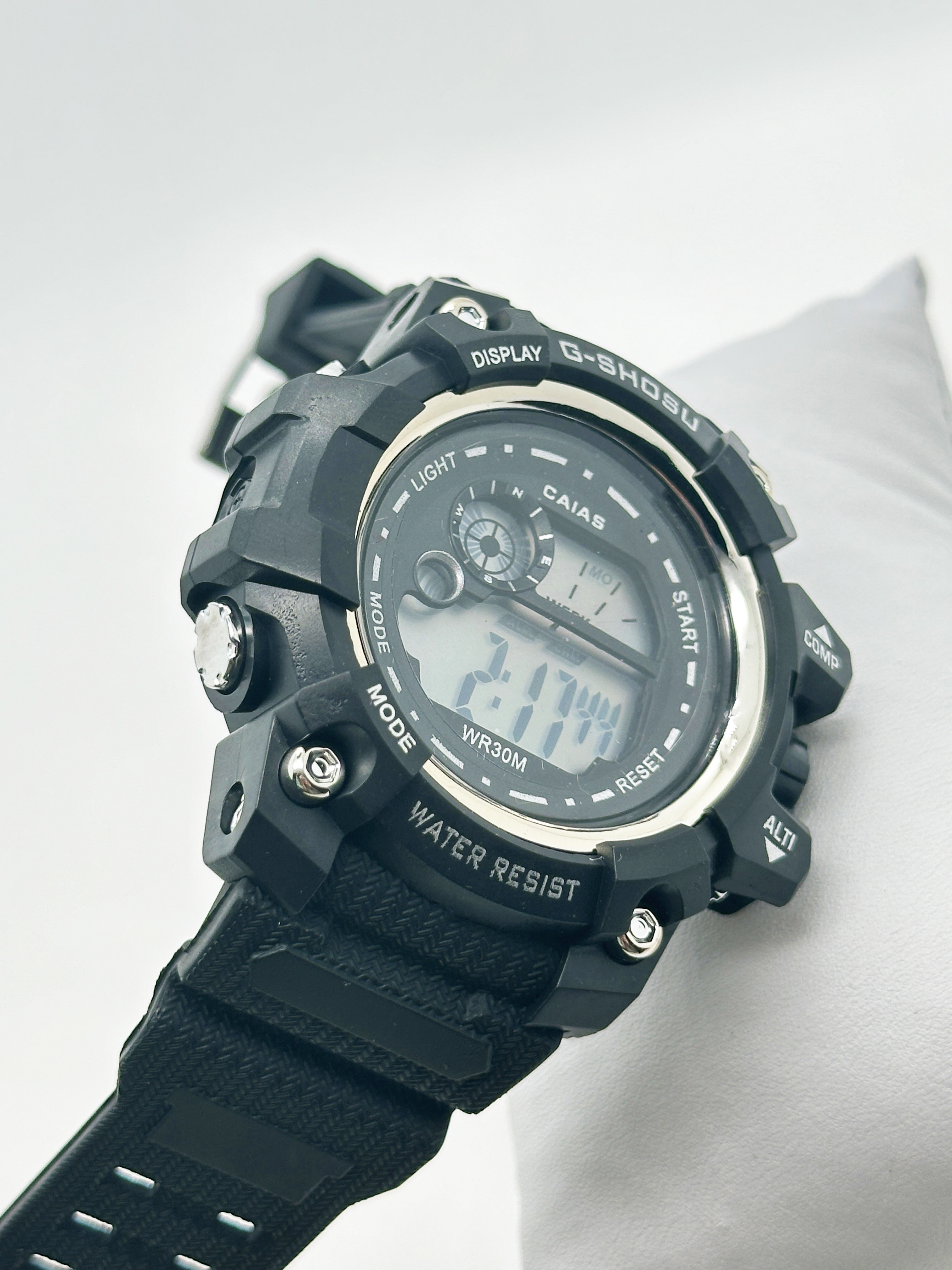 Digital Men's Silicone Band Sports Watch Water Resistant Gift Watches