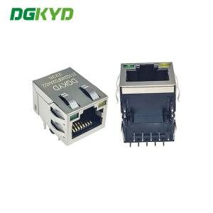 China DGKYD211Q340FD2A4D2(2.5G) Port Upward Connector Pcb Modular Jack RJ45 Shielded Network Interface on sale