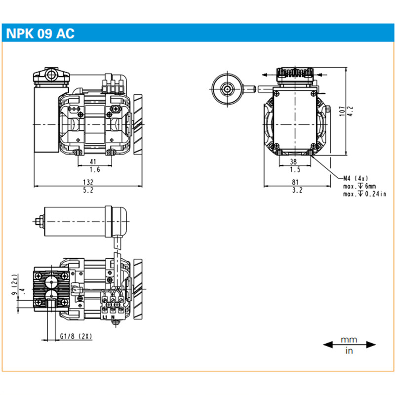 KNF Swing Piston Vacuum Pump and Compressors NPK 09 AC NPK 09 DC