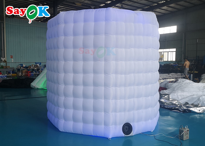 Octagonal Inflatable Photo Booth Tents Oxford Cloth Material White