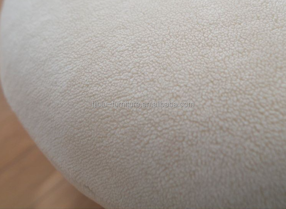 Solid Wood Dining Sofa Chair in Modern Nordic Lamb Wool Style for Waiting and Dining Room