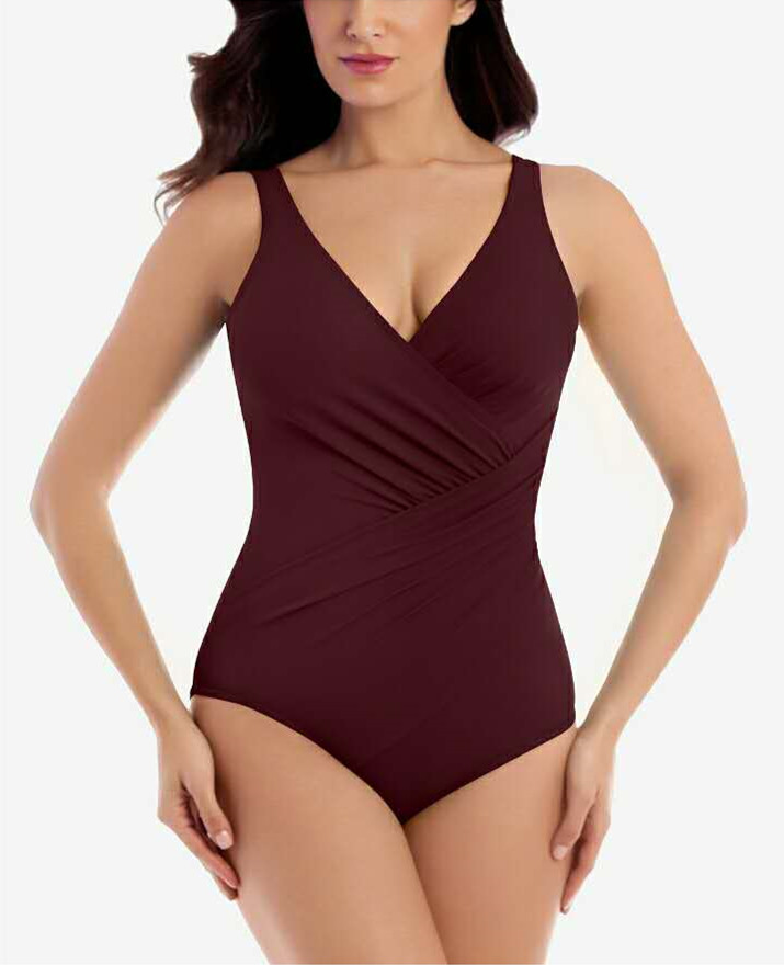 Tiered Layer Tie a Knot Front Top With Low waist Bikini swimsuit high cut