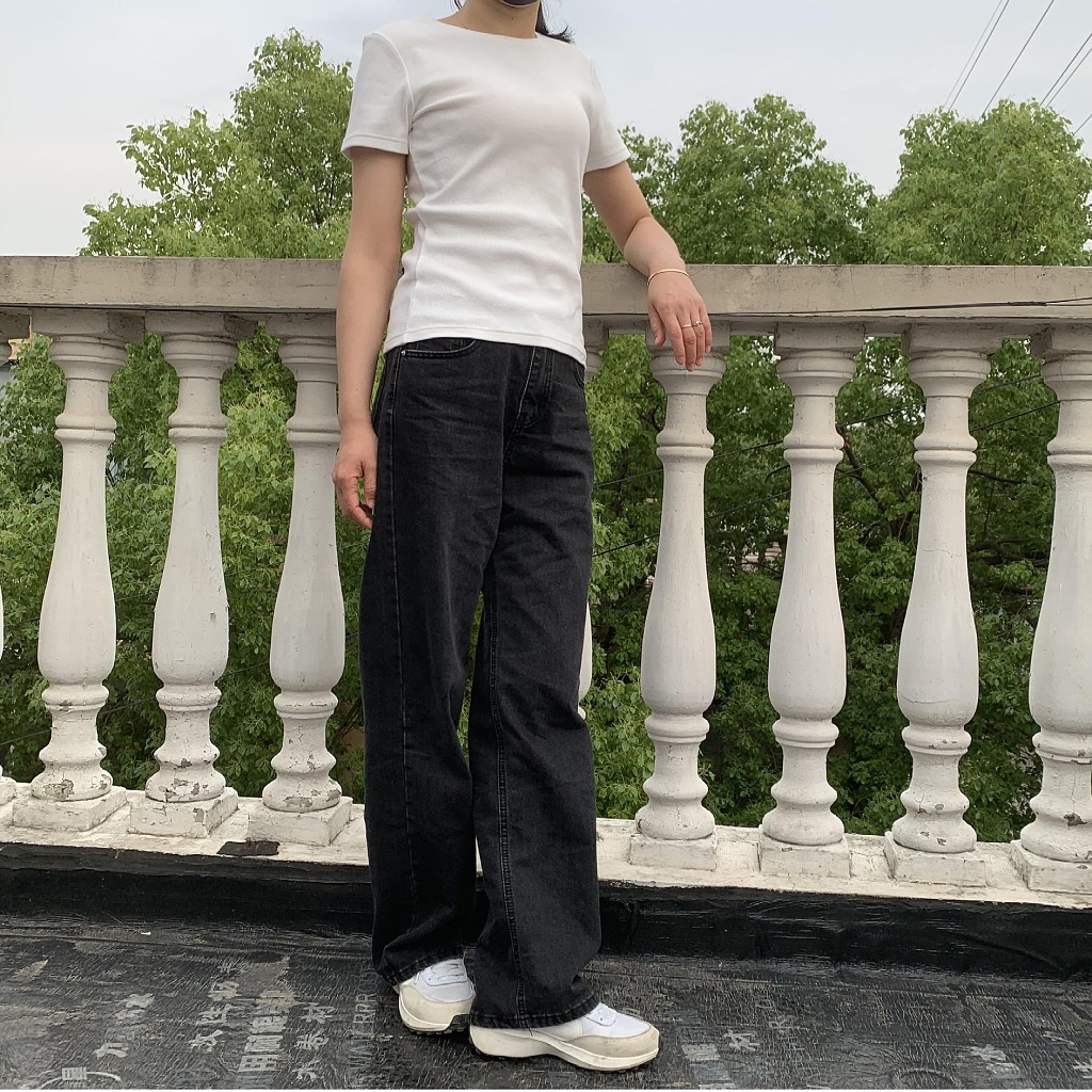 Customize Cotton Spandex Rib T-Shirts for Women Ladies Basic Style Round-Neck T-Shirts