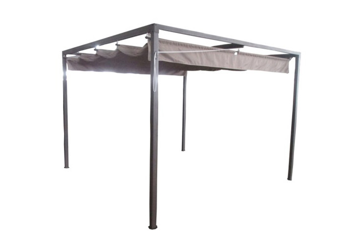 Metal Top Garden Tents 3x3 Outdoor Steel Gazebo With Sun Shade