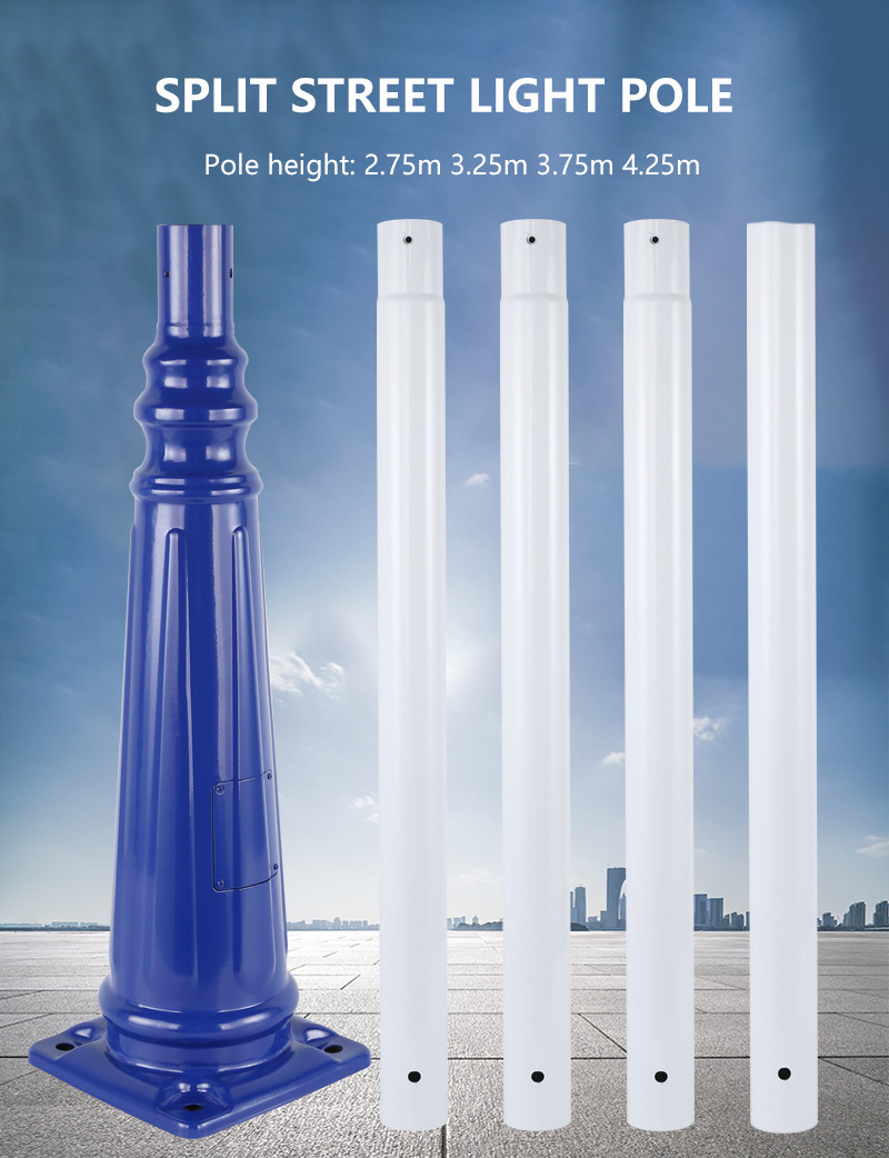 9m 10m 12m Steel Sign Road Street Light Pole Garden With Charging Pile