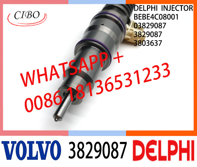 Common Rail Fuel Diesel Injector BEBE4C08001 03829087 3803637 3829087 E1 for VOL TRUCK 16 LITRE INDUSTRIAL