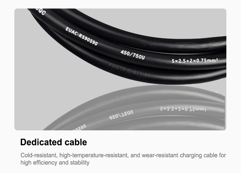 Type 1 48A Type 2 Energy Home Charger Car EV Extension Cord For Fast Charging Electric Vehicles