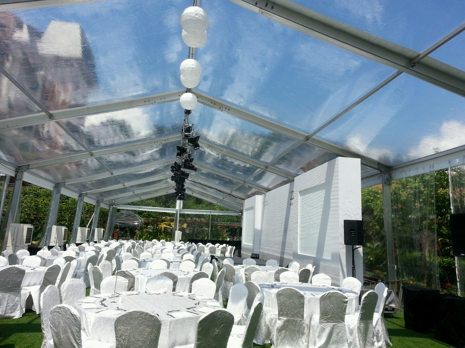 Outdoor 100km/H Wind Load Waterproof Wedding Tent with 20x20m Clear Roof
