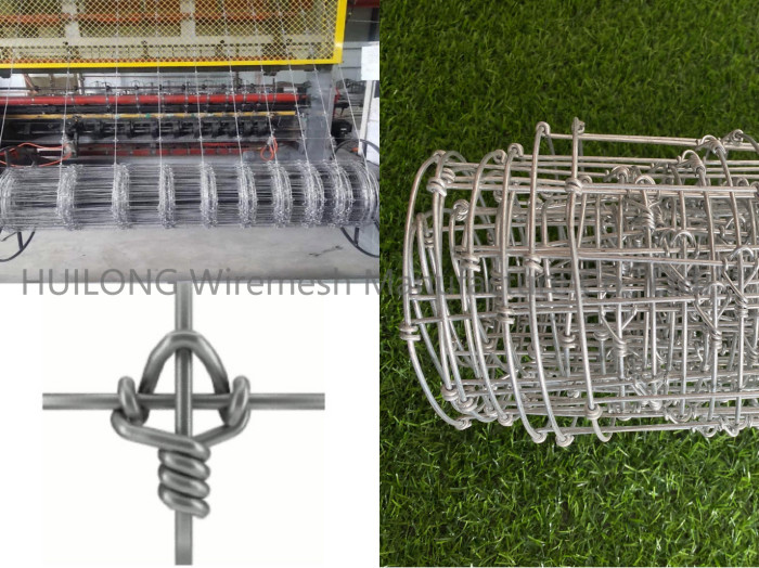 120cm Hinge Joint Mesh , 74kg Galvanized Fence Roll For Cattle Farming