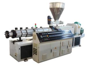 Quality Plastic PVC Pipe Extrusion Line Machine Conical Twin Screw for sale