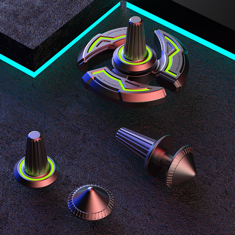 Silver/Grey Metal Fingertip Gyroscope Long-lasting Fingertips for Adult Decompression