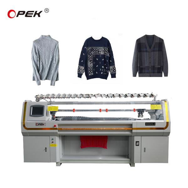 Fully Fashion Automatic Computerized Flat Knitting Machine Single Double Three System Sweater