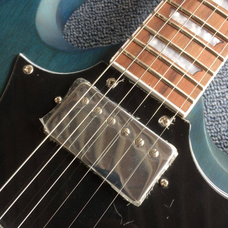 New style SG electric guitar, 3 pickups, Tremolo system,White electric guitar