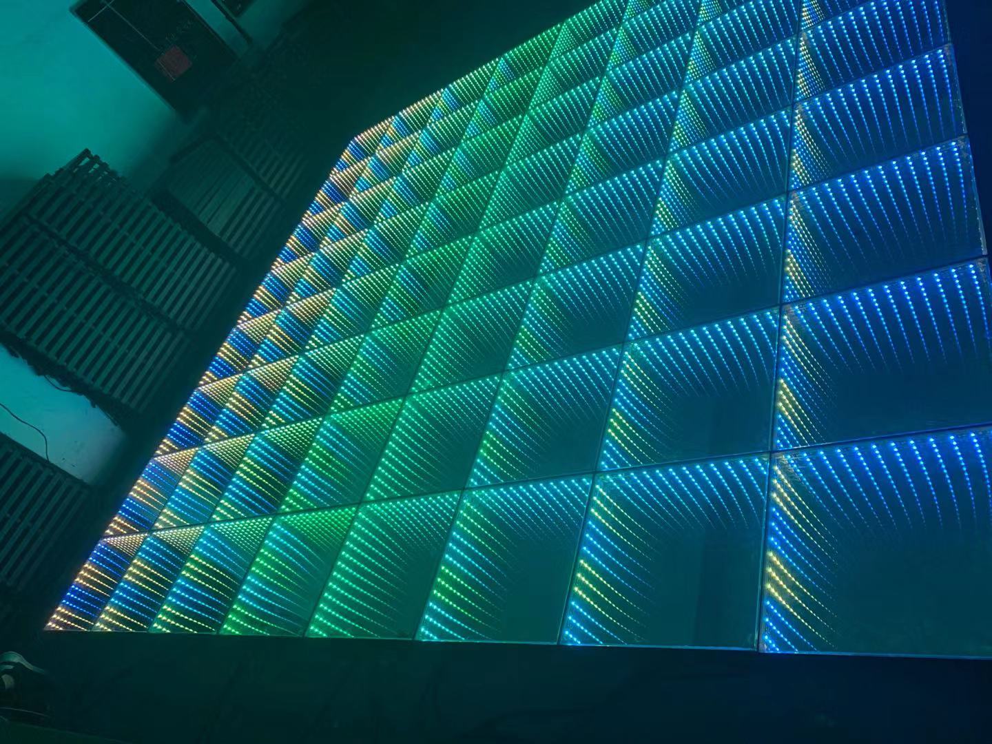 Toughened Glass LED Dance Floor with 50000 Hours Working Lifetime and Portable Design