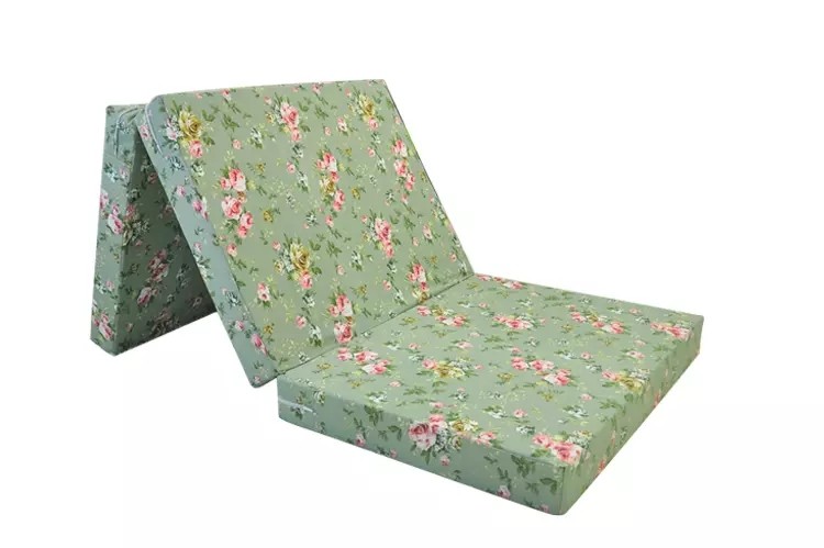 Outdoor / Indoor Memory Foam Sofa Bed Colorful Print Waterproof Twin Size 100 Cotton Cover
