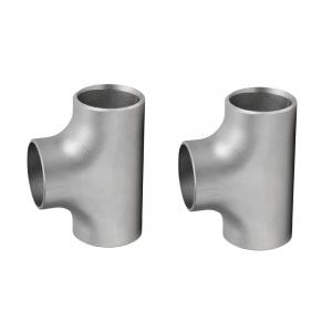 China Stainless steel 90 degree asme fabricated equal tee astm b363 gr.2 titanium equal tee on sale