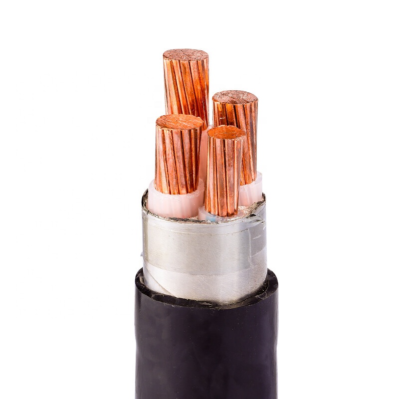 35mm Aluminum/Copper Core Steel Wire PVC/XLPE Underground Armoured Power Cable Black 95mm