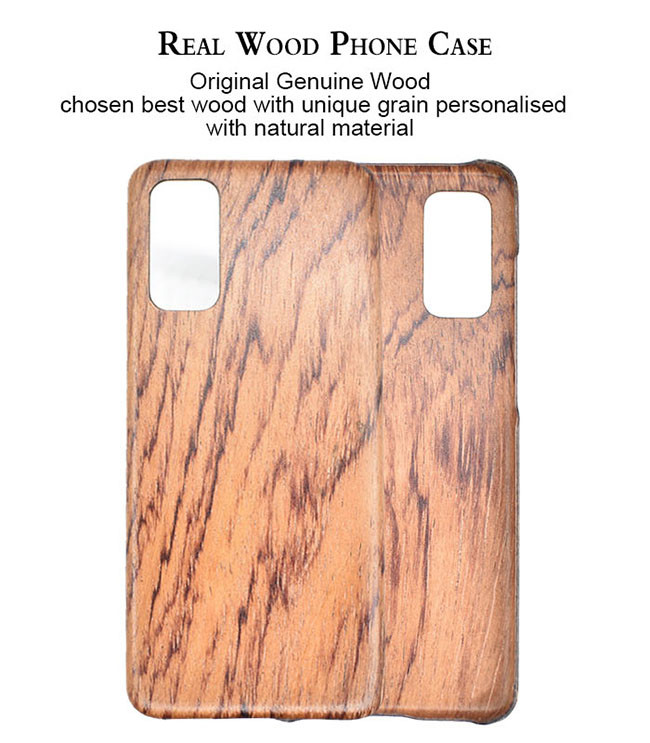 4 Colors Samsung S20 Engraved Rosewood Phone Case