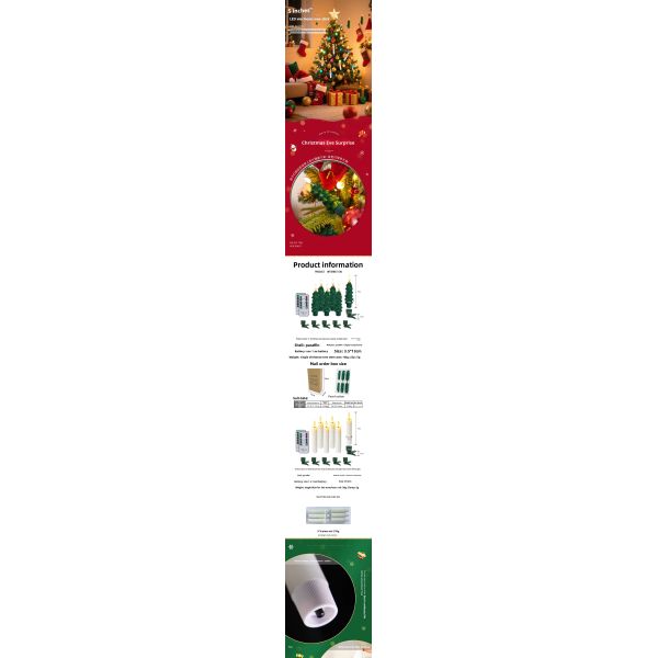 Remote Control Paraffin Wax LED Taper Candles with Customized Logo