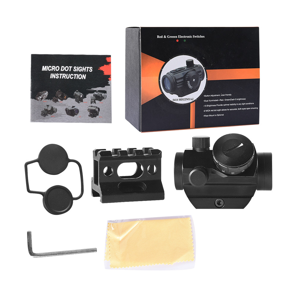 1x22mm Heighten Rail Holographic Red Dot Sights Telescope Riflescope T1 Micro Dot Sight