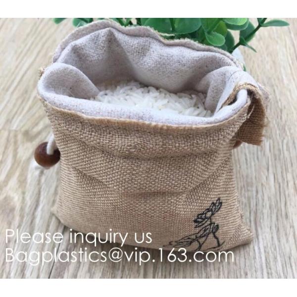 Assorted Colors Burlap Gift Bags with Double Jute Drawstrings Candy Sack Pouch Halloween Treat Gift Bags with Different