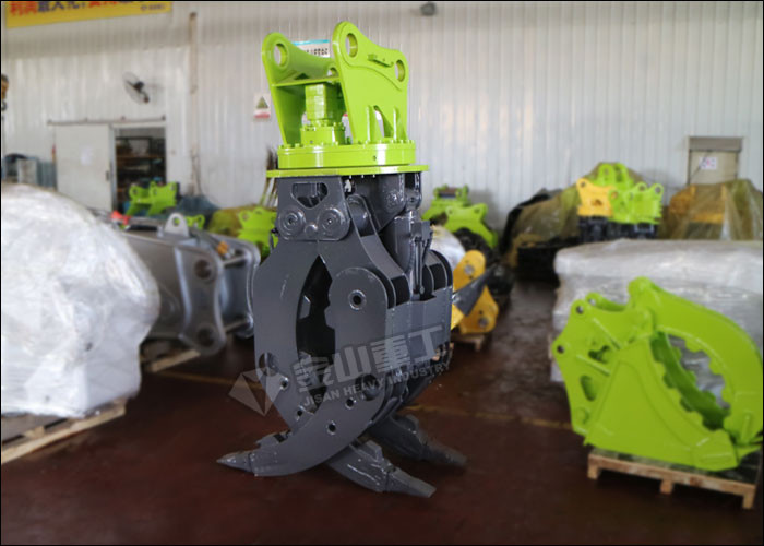 Multi Function Excavator Rock Grab , Stone Demolition Grapple For Excavator Kobelco SK200