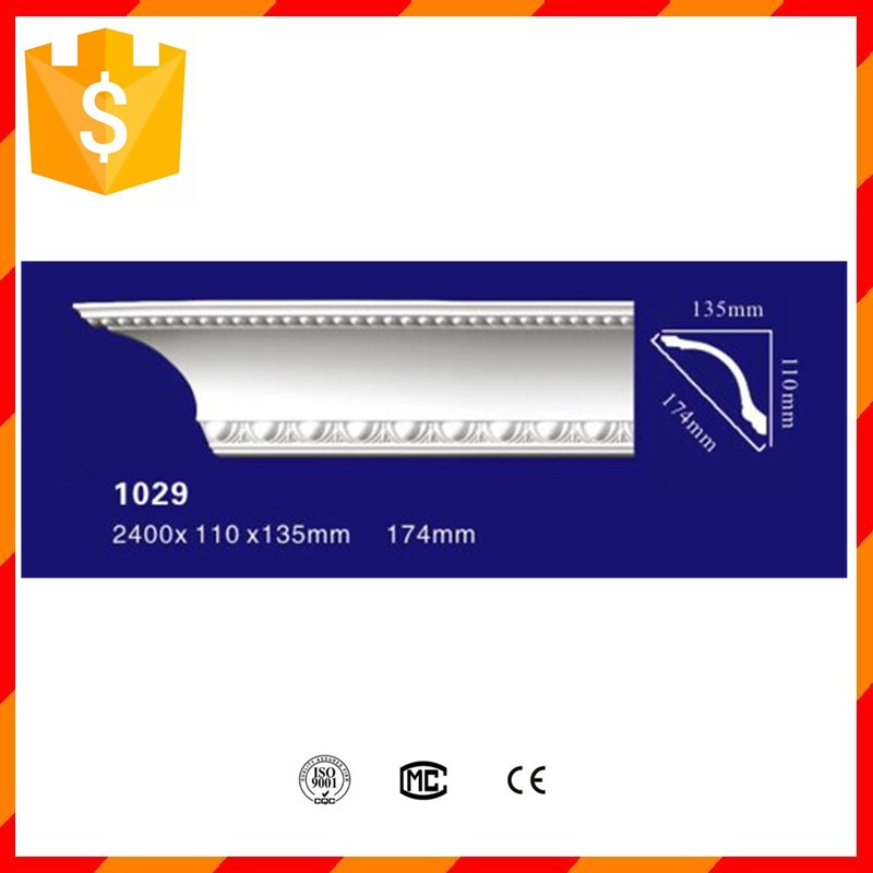 High density light weight waterproof PU foam cornice moulding
