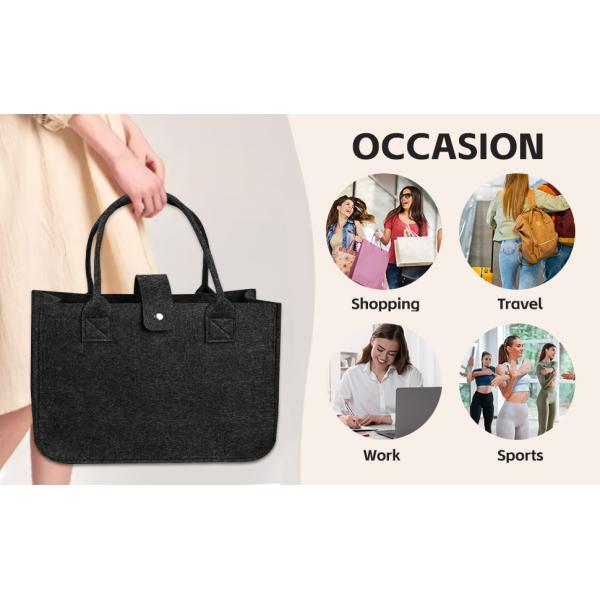 Nezha Ao Bing Demon Child Felt Handbag Student Handbag Large Capacity Tote Bag Gift Bag Custom Wholesale Tote Bag with Handles Duty Tote Shopping Felt