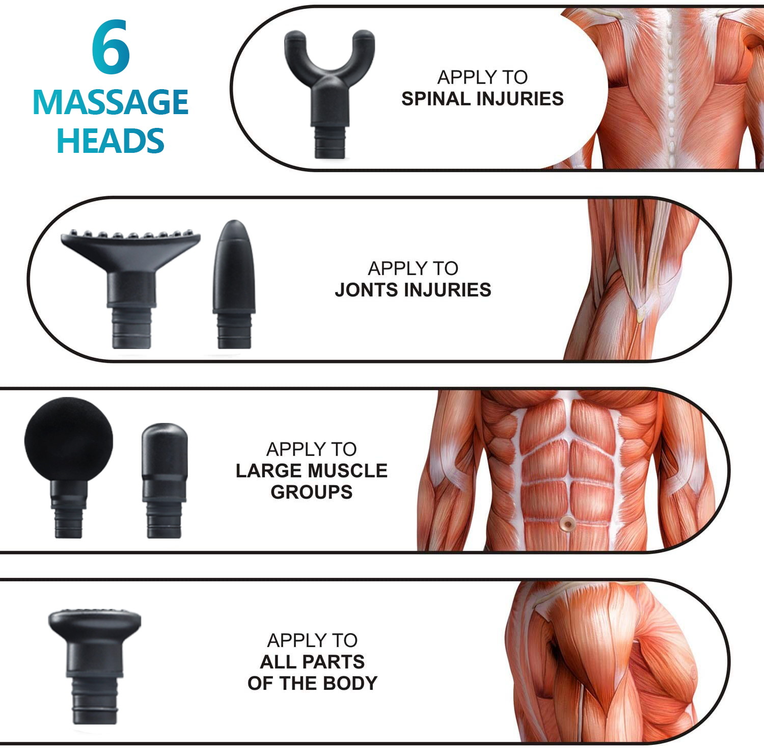LCD Display 30 Speeds Quiet Fascia Muscle Massage Gun