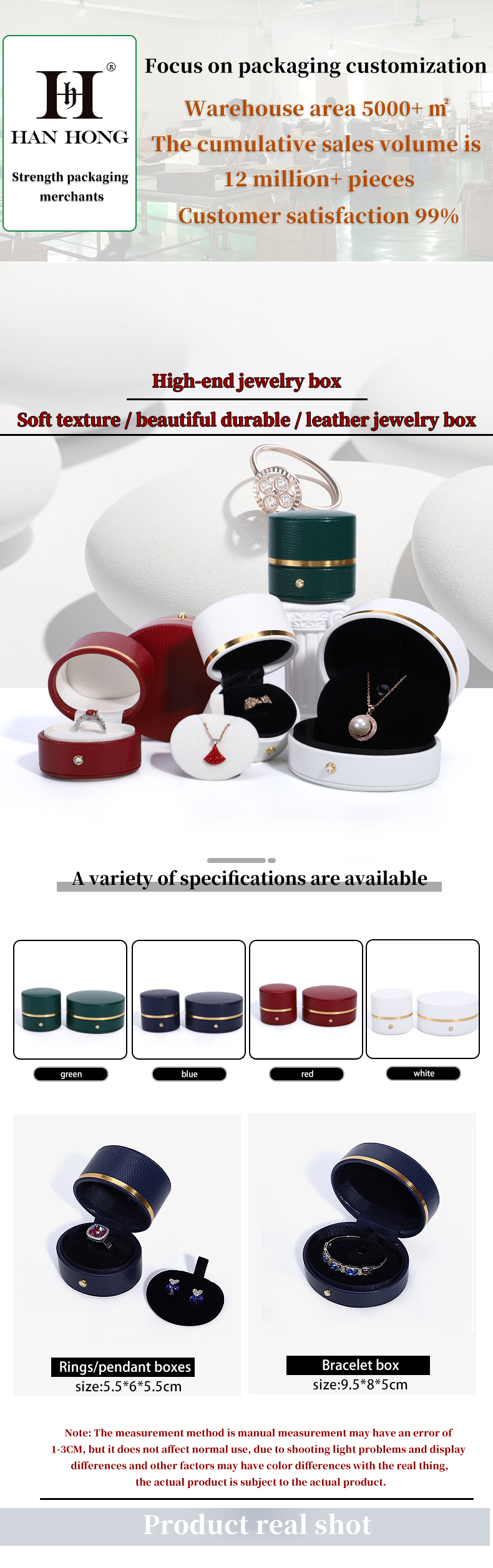 Customized Size White PU Leather Jewelry Box for Small Travel Portable and Functional