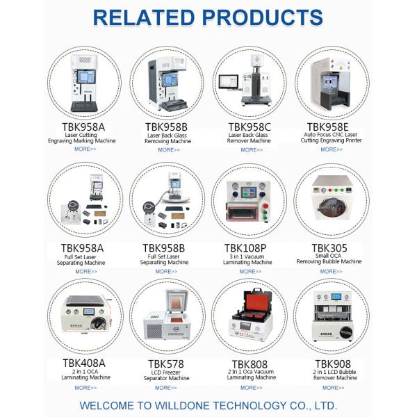 2021 New Mini TBK 958M Auto Focus Laser Cutting Engraving Marking Printer Iphone Back Glass Remover Machine for Iphone