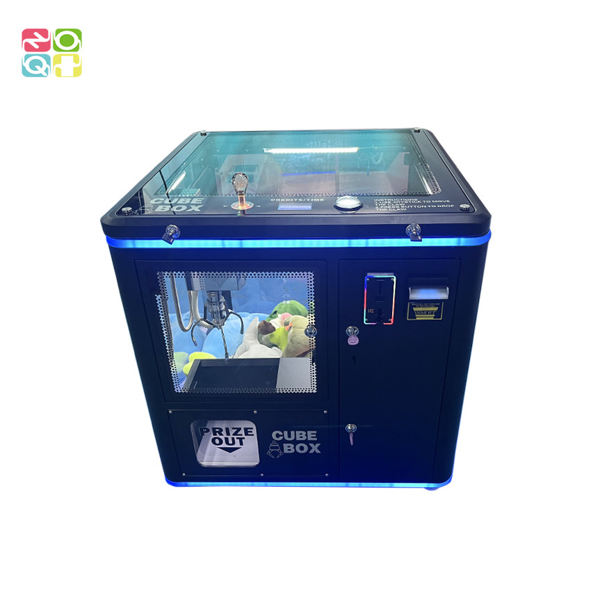 Cube Box 1 Player Small Claw crane Machine Catch Toys Doll Machine With Bill Acceptor
