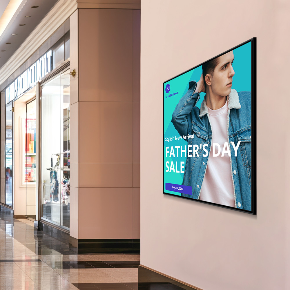 Wall Mounted High Contrast Square LCD Display Perfect for Retail Shops