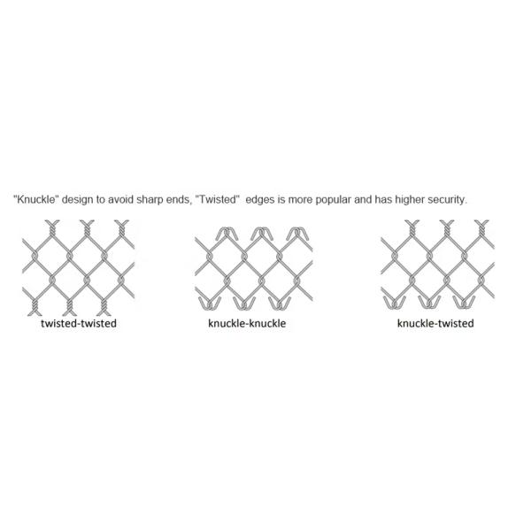 Galvanized Diamond Mesh Wire Chain Link Fence 6 Feet Height 9 Gauge 5*5cm Post Rail Thickness 5.0mm PVC Coated