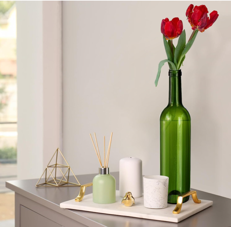 Green Wine Glass Bottles with Rubber Stopper Sealing Type Acceptable Customer's Logo