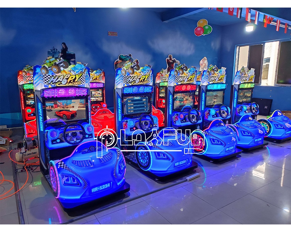 FEC Indoor Amusement Park Simulator New Design Kids Mini Happy Racing Arcade Video Car Game Machine Racing Cars Games