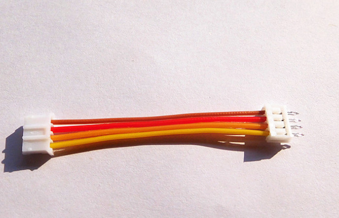 colourful PE cable for electronic toy PH2.0 leadwire 4 pin flat cable