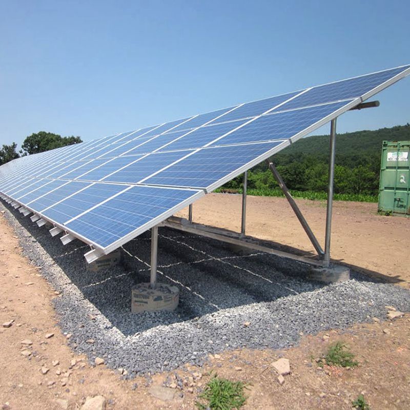 Hot Dip Galvanized Steel Aluminum CY Solar Photovoltaic Ground Mounting System