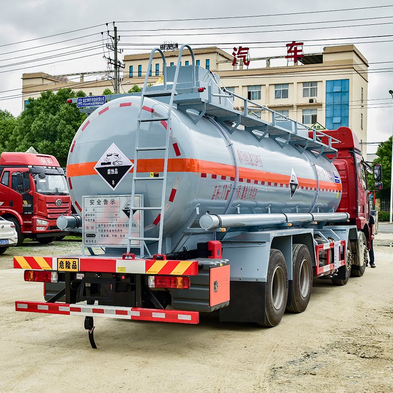 Phosphoric Nitric Hydrochloric Acid Tanker Truck Semi Trailer 21T - 30T Load Capacity