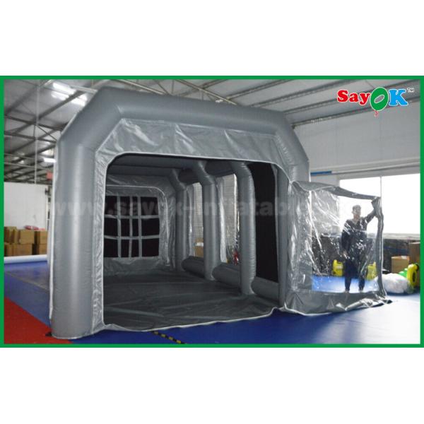 Inflatable Garage Tent Grey Large Inflatable Tent Drive - In Workstation Inflatable Spray Paint Booth With Filter