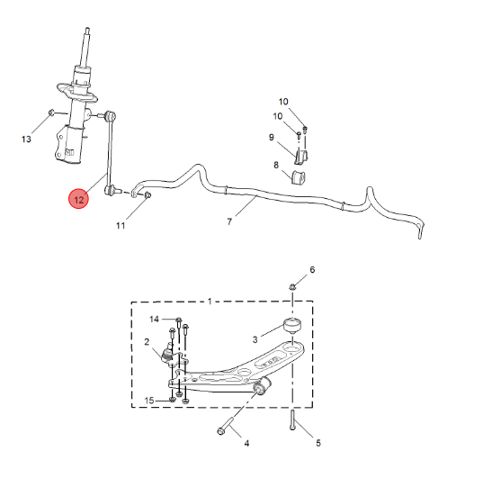 Direct Sale Iron Front Stabilizer Bar Link for EMG6/MG6/ER6/RW-EI5/RW-EI20 10194392