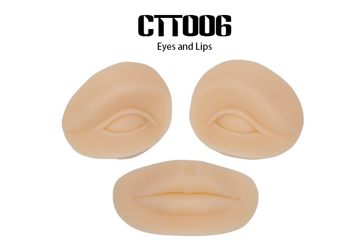 Silicone Rubber Eyes Permanent Makeup Practice Skin Lips For Beginner