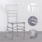 Clear Acrylic Chiavari Chair Transparent Resin Hotel Dining