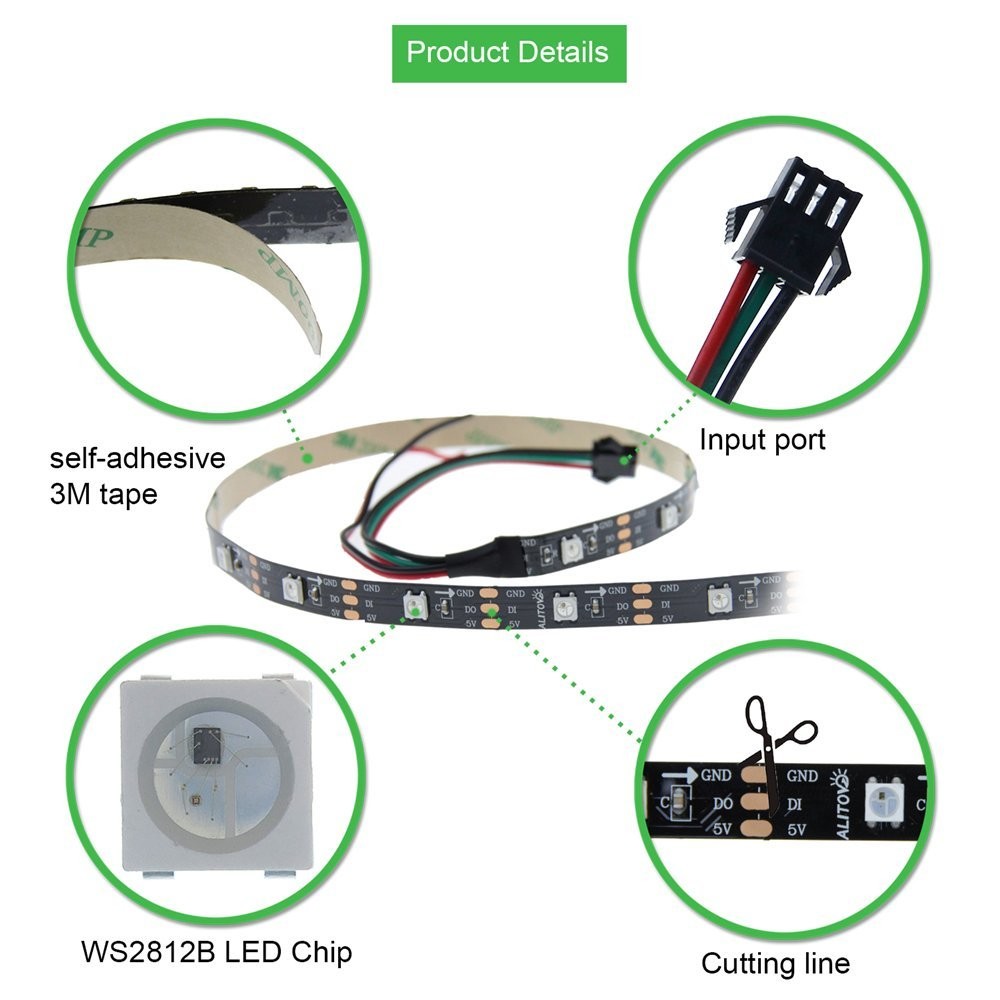 3528SMD LED Strip Light Christmas Decoration Lighting DC12V 60LEDs/M With Kinds Of Colors