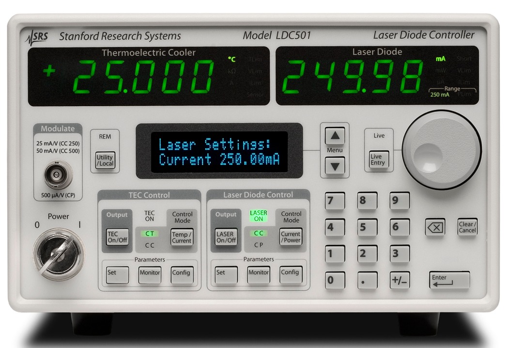 SRS Stanford Research Systems Model LDC500 Series Laser Diode Controller LDC500 LDC501 LDC502